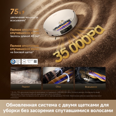 Робот-пылесос Dreame Vacuum Robot X60 Ultra Complete White