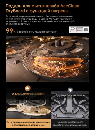 Робот-пылесос Dreame Vacuum Robot X60 Ultra Complete Black